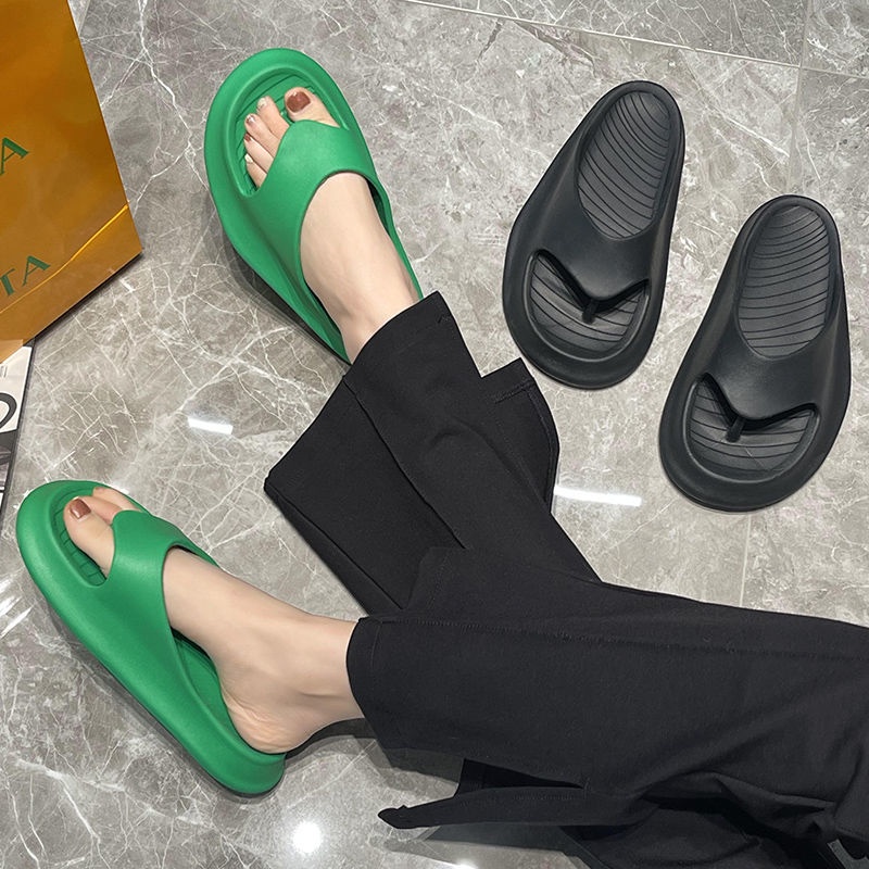 Oeggeo shop Dép Quai Ngang Đế Dày Vành Rộng Xương Cá Cho Nam Và Nữ