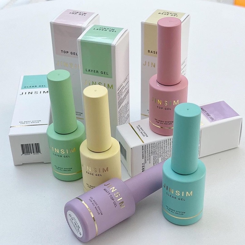 Higel nail - Base gel, top gel, clear gel, matt top, layer gel JINSIM