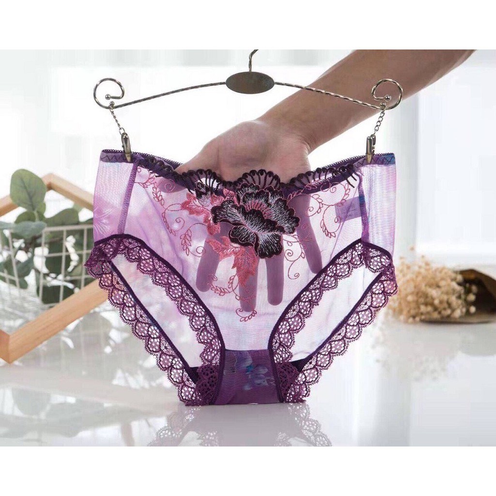 QUẦN LÓT 3D Hoa Hồng Ren Lưới Cực Đẹp KHÁNG KHUẨN 3D803