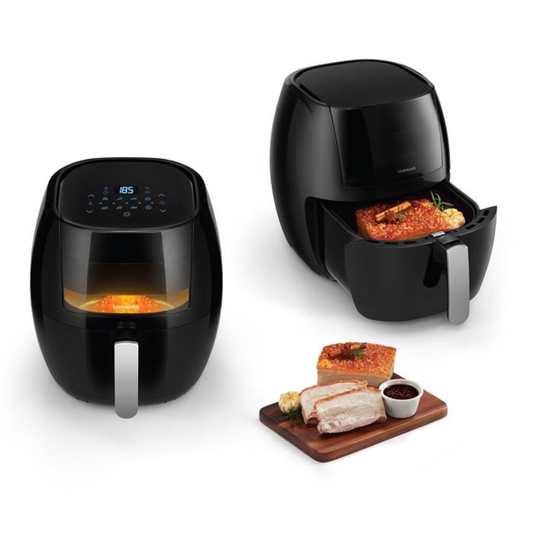 Nồi chiên không dầu Locknlock Visible Digital Air Fryer EJF282BLK 6.2L màu đen - BABYHOPSG