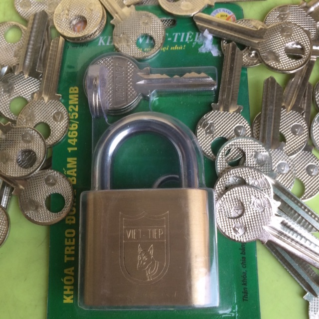 Ổ khoá VIỆT TIỆP + 25 CHÌA loại trung 73-48 ống phi 8mm ( KHOÁ BẤM )