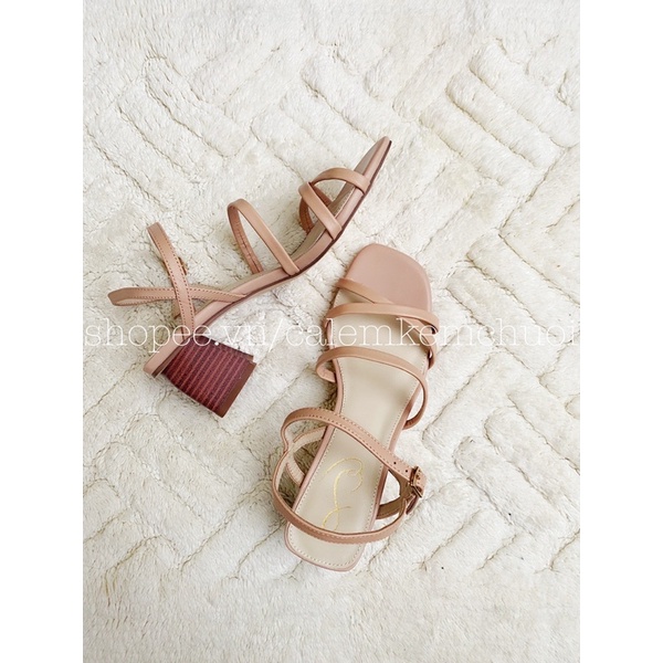 Giày sandal dây SAM gót vuông cách điệu xuất xịn