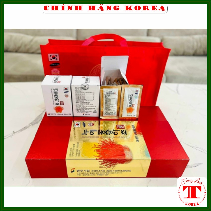 Nước đông trùng hạ thảo đỏ thượng hạng, hộp 60 gói - Tăng đề kháng, giải độc gan, bổ phổi, giảm stress - tranglinh