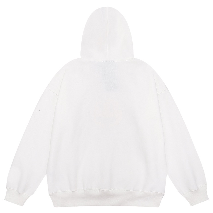 Áo Hoodie Cotton Tay Dài Thêu Họa Tiết Thời Trang Thu Đông Dành Cho Cặp Đôi