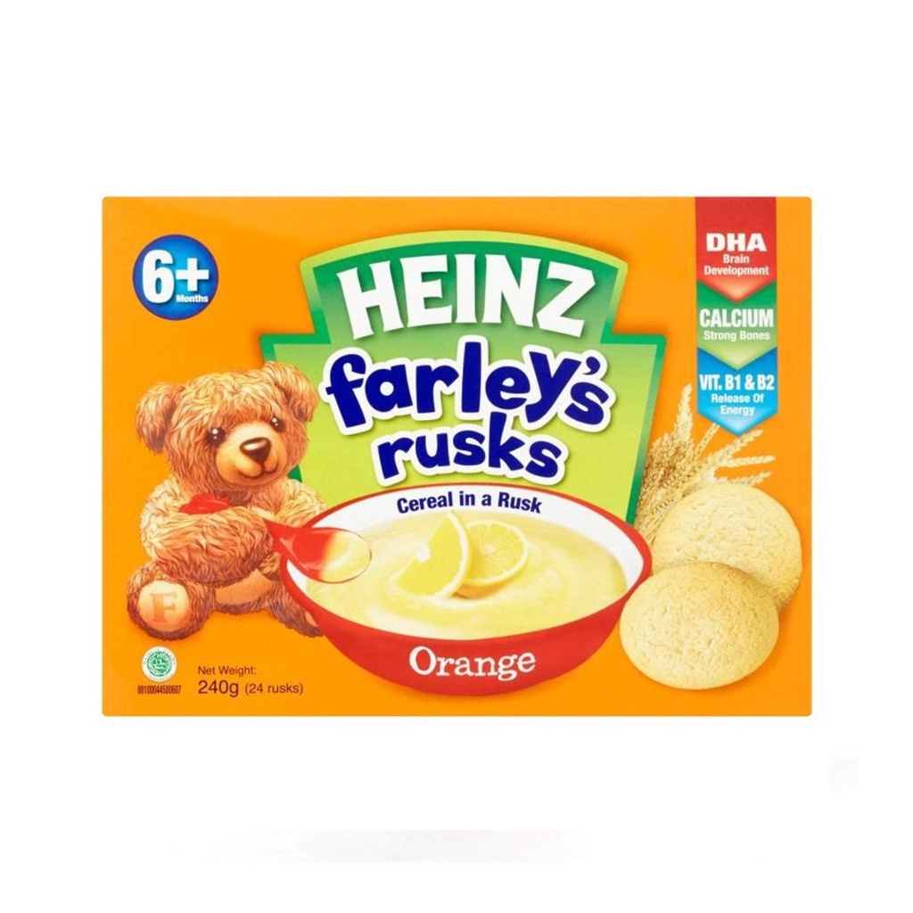 Bánh Ăn Dặm Heinz Farley's Rusks Cho Bé 6M+ Nhiều Vị Hộp 120g