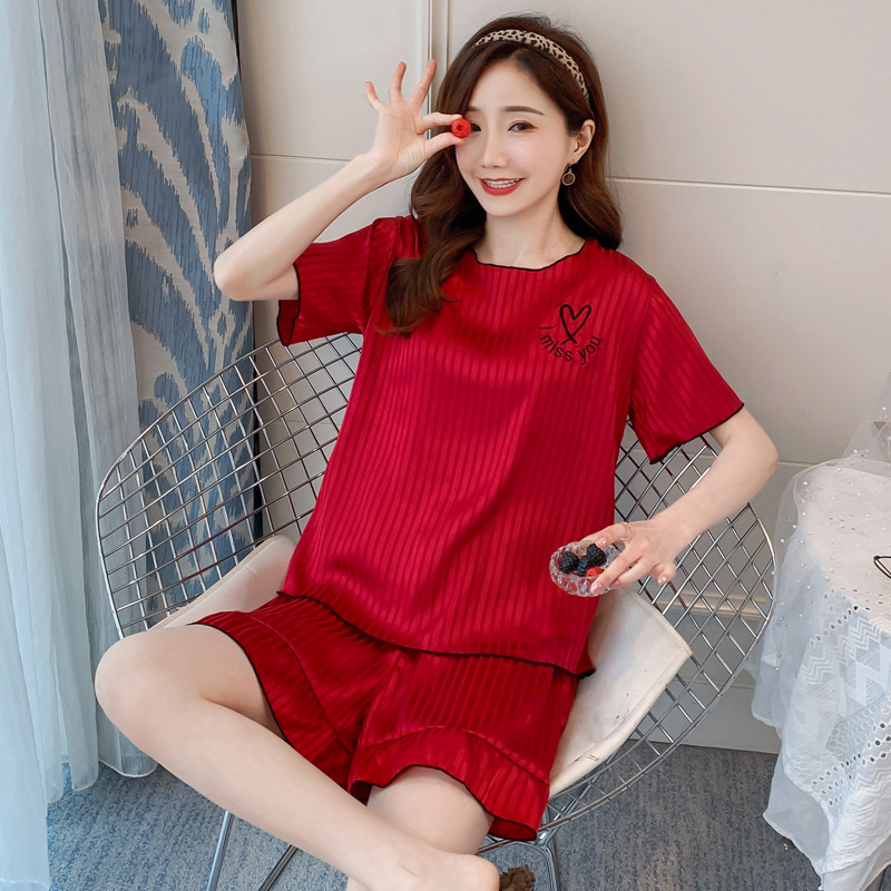 Bộ Đồ Ngủ Lụa Satin 2 Chi Tiết Cho Nữ