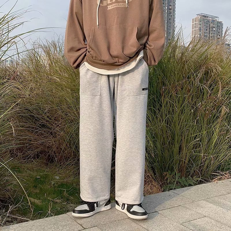 Men's Fashion Simple Design Drawstring Sports Long Pants. M-2Xl