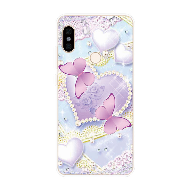 Xiaomi Redmi Note 4 4X 5A Prime 5 6 Pro Soft TPU Silicone Phone Case Cover Diamond Butterfly