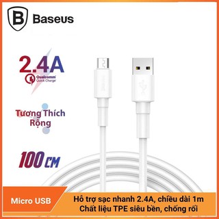 Dây cáp sạc micro baseus mini white chính hãng