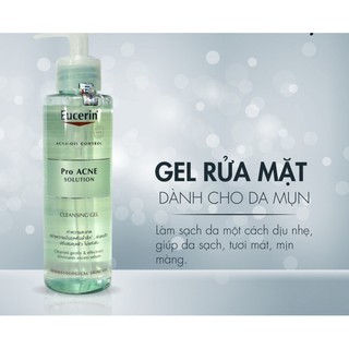Sữa Rửa Mặt Eucerin Cho Da Dầu Mụn Eucerin Pro ACNE Solution Cleansing