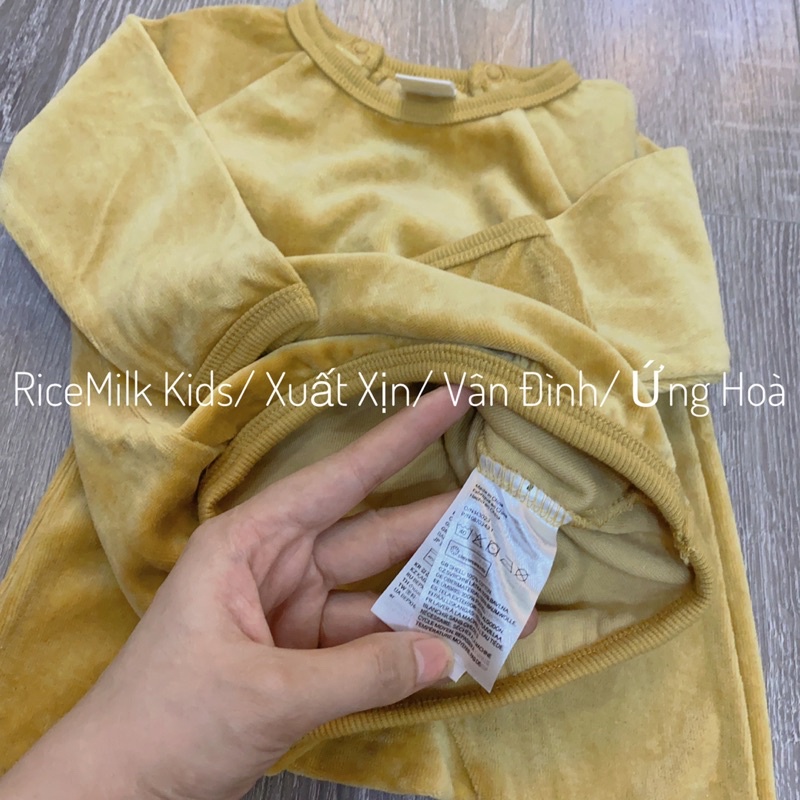 Bộ nhung hm màu vàng xuất dư xịn