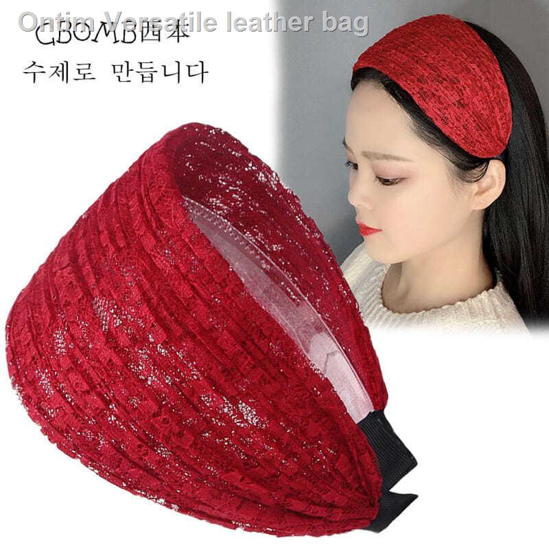 Cài tóc phối ren rộng vành dùng che mái tóc bạc trắng
