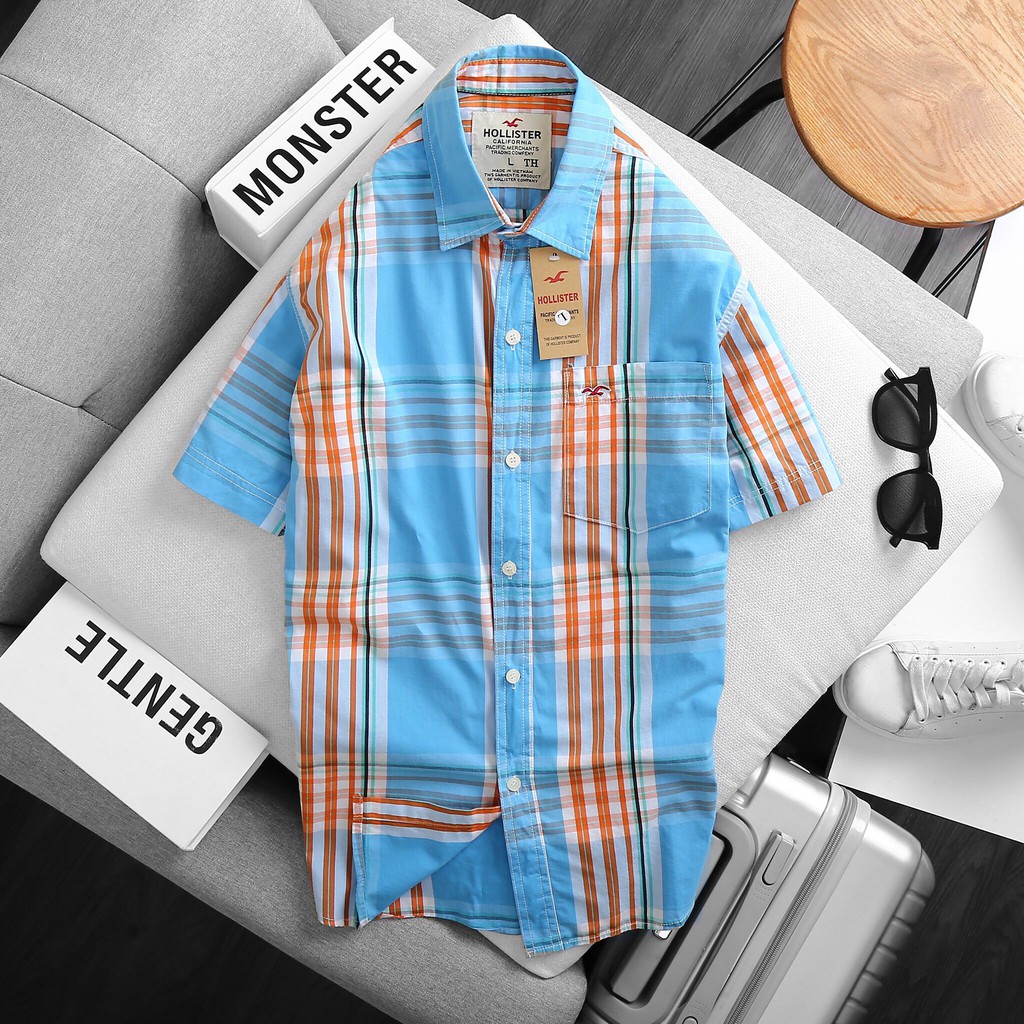 Áo Sơ Mi Nam Tay Ngắn Kẻ Sọc Vải Đẹp Bền Màu | BigBuy360 - bigbuy360.vn