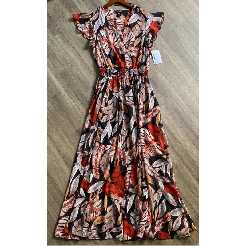 Đầm voan ngực đắp chéo maxi EN&FOCUS vnxk | BigBuy360 - bigbuy360.vn