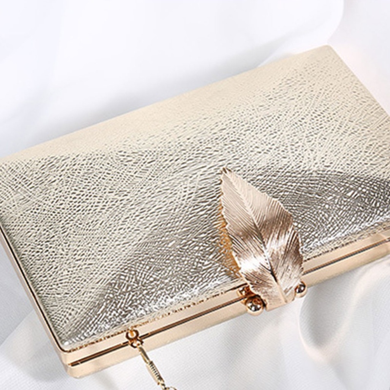 Ví Da Cầm Tay Đính Kim Tuyến Lấp Lánh Thời Trang Dự Tiệc Cho Nữ