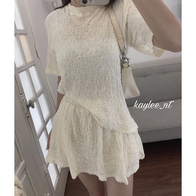 Set áo mix chân váy xoè 2 lớp chất xốp | BigBuy360 - bigbuy360.vn