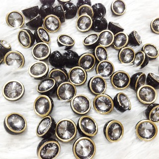 5 Nút đèn pin cúc áo pha lê nhựa size 1.3cm và 1.4cm