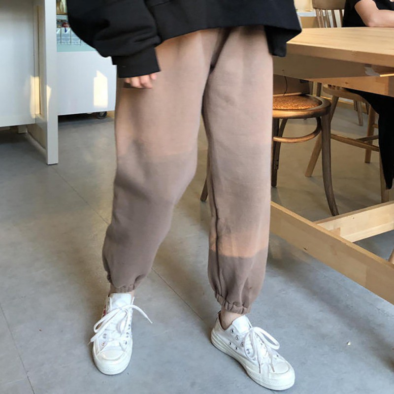 Quần legging lưng cao màu trơn chất liệu co giãn thoải mái