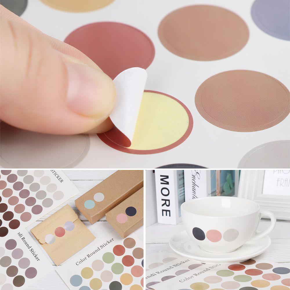 Bộ 1 / 5 Tấm Sticker Dán Trang Trí Sổ Tay Họa Tiết Chấm Bi