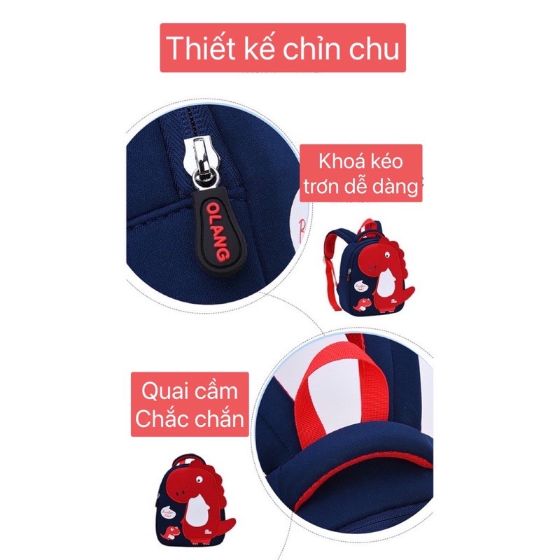 [Hàng Cao Cấp] Balo Trẻ Em, Cặp Khủng Long Siêu Nhẹ Cho Bé Đi Mẫu Giáo