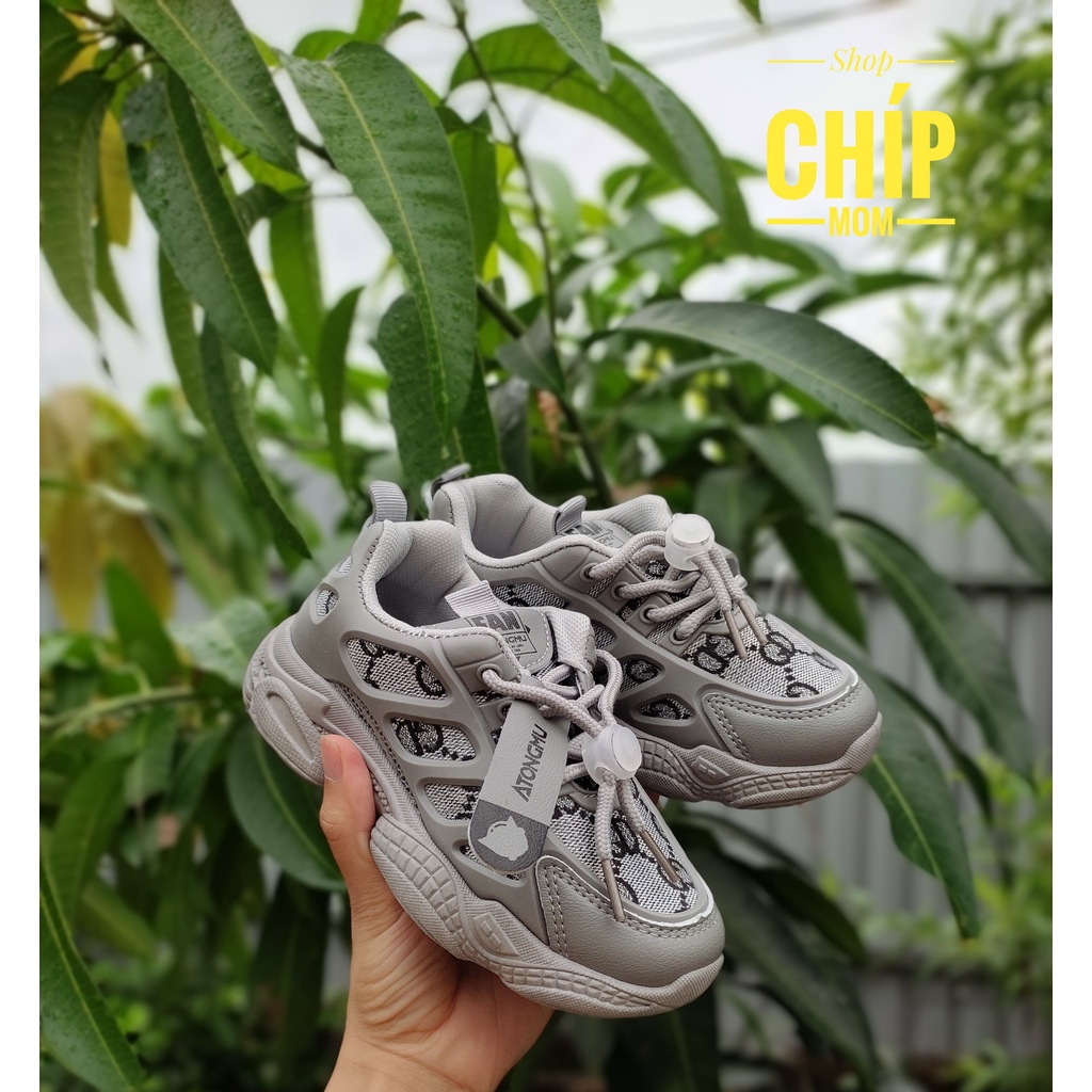 giày thể thao bé trai giày đi học thể dục êm chân QCCC full hộp có size đại dây rút túy chỉnh GD bền chống trượt 1508