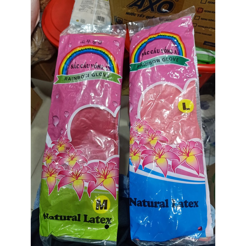 Găng Tay Cao Su Dài (Size:M,L)