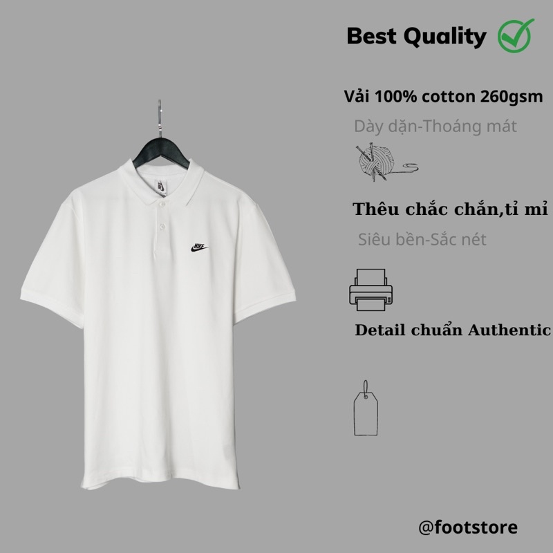 Áo polo Nike thêu basic cao cấp Áo Nike thêu nổi mới nhất
