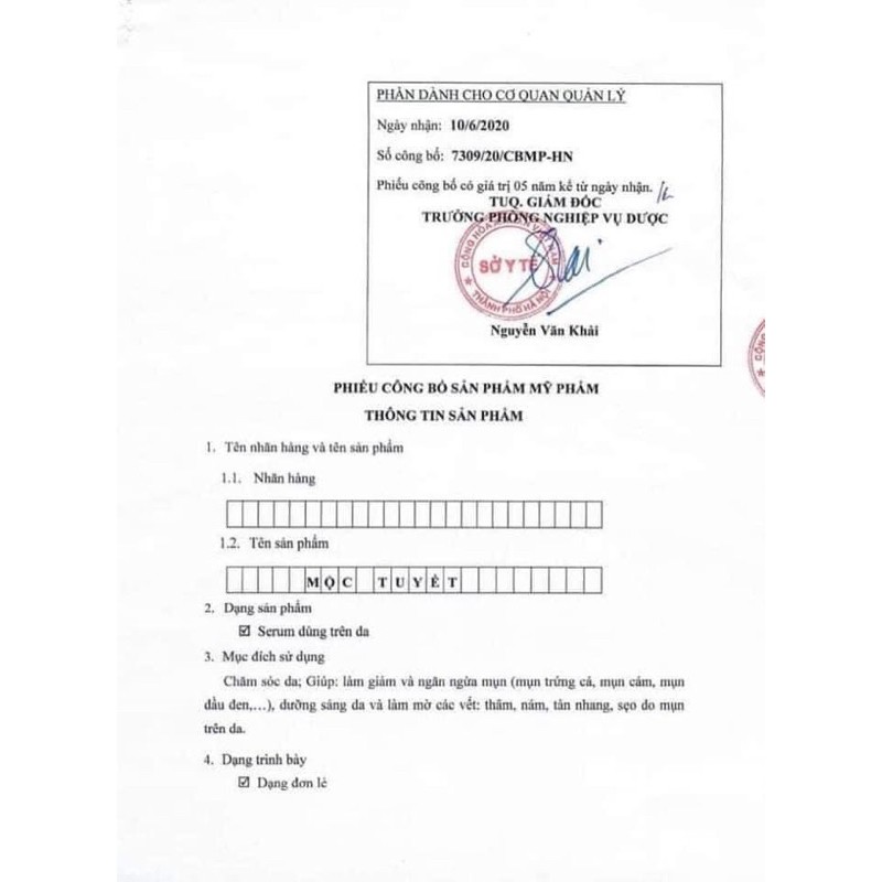 SERUM HUYẾT THANH MỘC TUYẾT MẪU MỚI