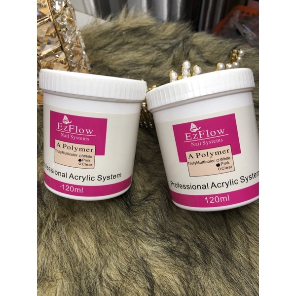 Bột đắp móng Ezflow 120ml chính hãng sẵn đủ màu white,pink,clear