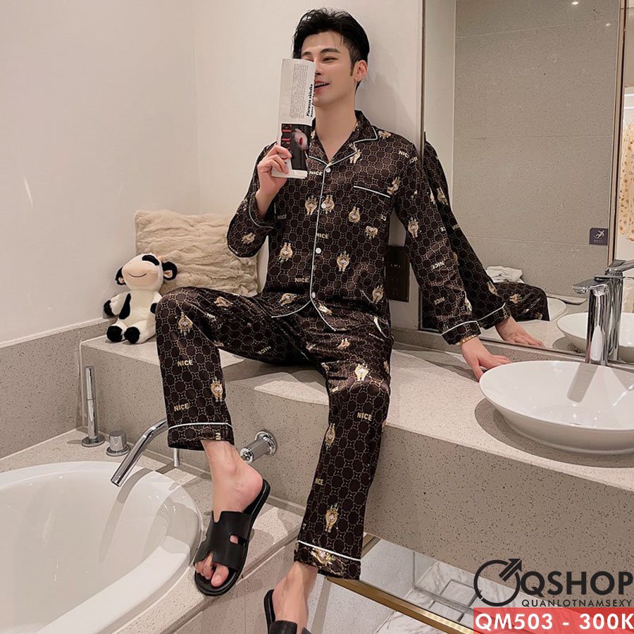 Bộ đồ pijama nam quần dài, tay dài QSHOP QM503