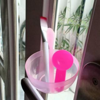 Combo 30 bộ chén pha mặt nạ nhựa dẻo (tặng kèm túi zip)