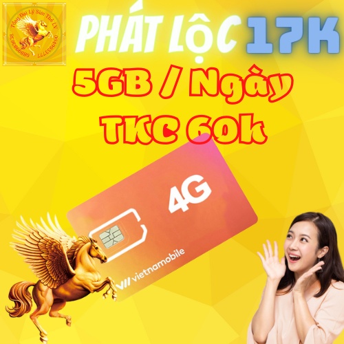 Sim VNMB 5GB/ Ngày Phát lộc, có 150GB Tốc Độ Cao/ tháng - Tài Khoản Chính 60.000đ, Gọi Liên Mạng, Gọi Nội Mạng Free