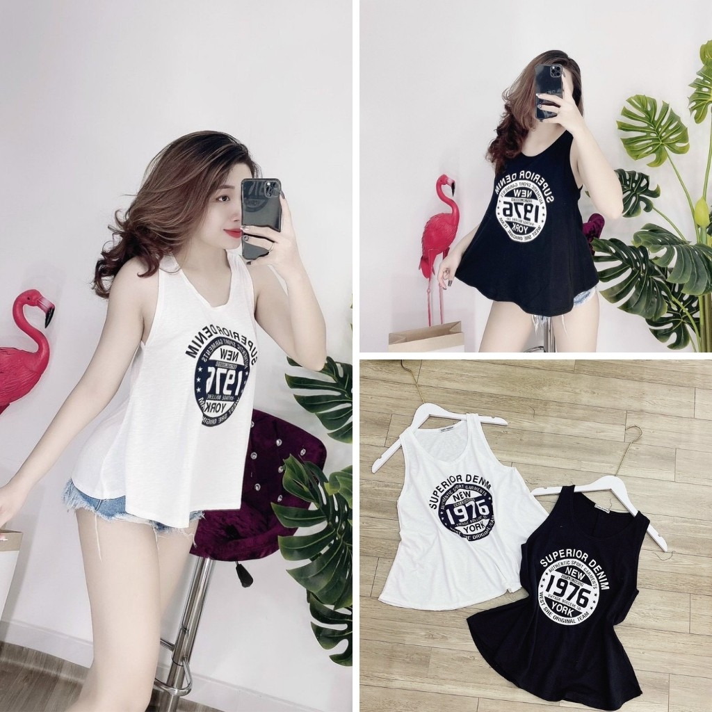 Áo Thun Ba Lỗ Form Rộng 1976, Chất Coton Mịn Mát NT Closet - AT009