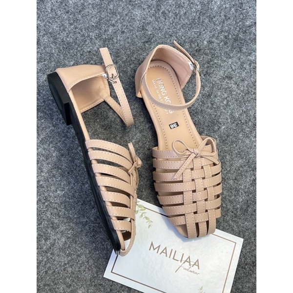 Sandal rọ nơ MAILIAA da mềm đi êm chân