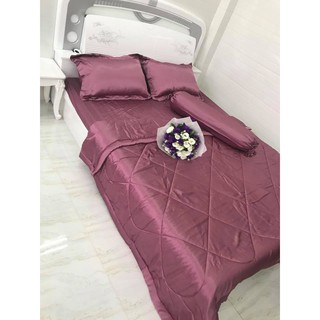 [SIÊU SALE] [HỔ TRỢ PVC] Xả kho Bộ drap giường có chăn phi lụa cao cấp sang chảnh (chọn màu)