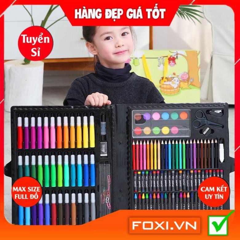 Hộp bút màu 4 tầng 46 chi tiết cho trẻ Foxi-giúp bé tha hồ vui chơi phát triển trí tưởng tượng