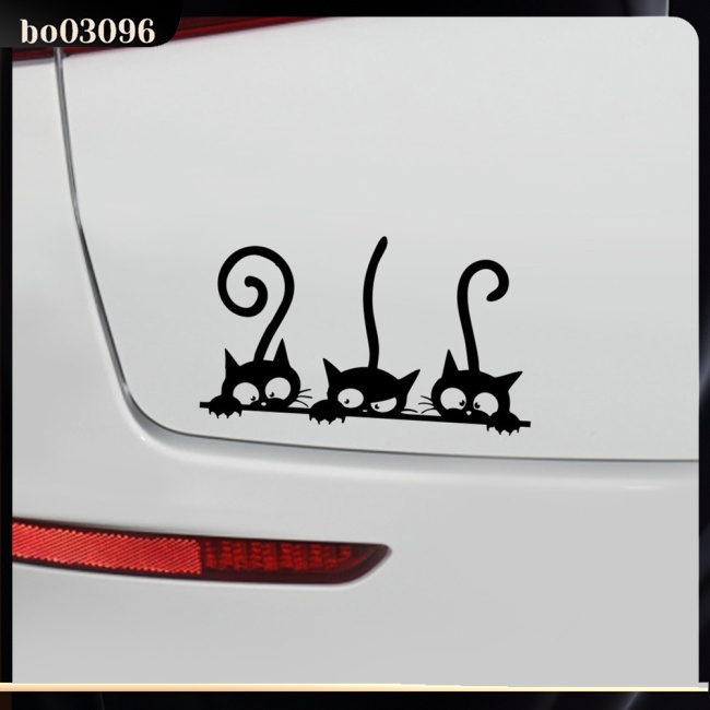 Decal Dán Trang Trí Xe Hơi Hình Mèo Dễ Thương D-2097