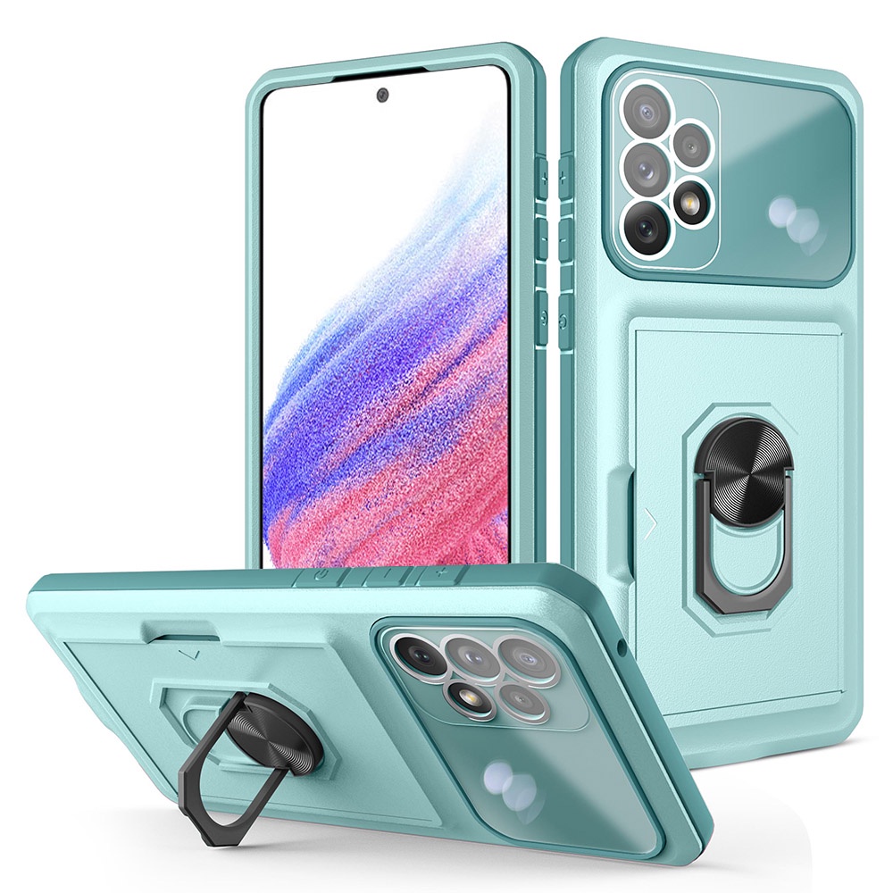 Samsung A52s 5G ốp lưng 360 Full Protection Magnetic Ring Holder Phone Case Galaxy S22 Ultra S22 S22+ A13 5G A13 4G LTE A33 5G A53 5G A52s 5G Shockproof Card Slot Armor Phone Cover