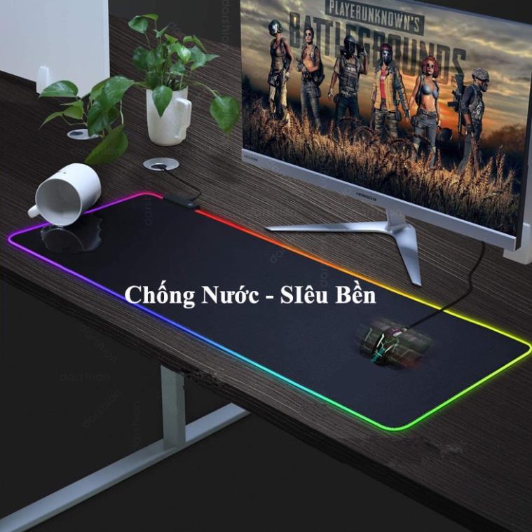 Bàn Di Chuột, Lót chuột, tấm di chuột cỡ lớn LED RGB SIÊU ĐẸP Chống Nước 80x30cm
