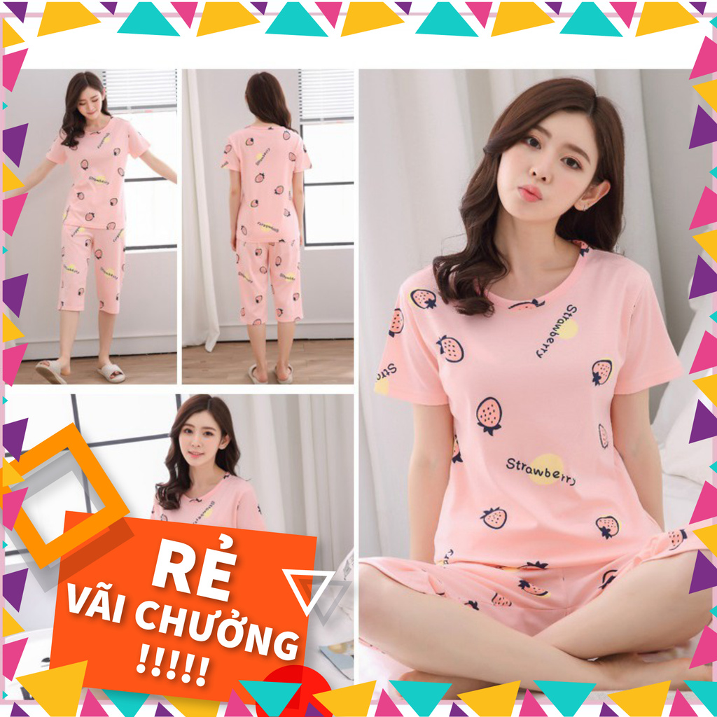 Đồ Bộ Nữ mùa hè mặc nhà cotton thấm hút mồ hôi Pijama nữ cao cấp thoáng mát mã B07