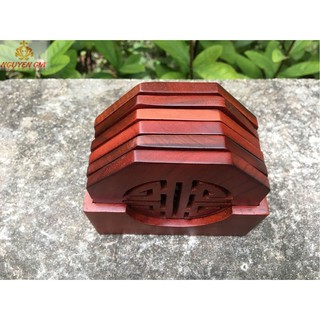 Đế lót ly gỗ chữ Thọ