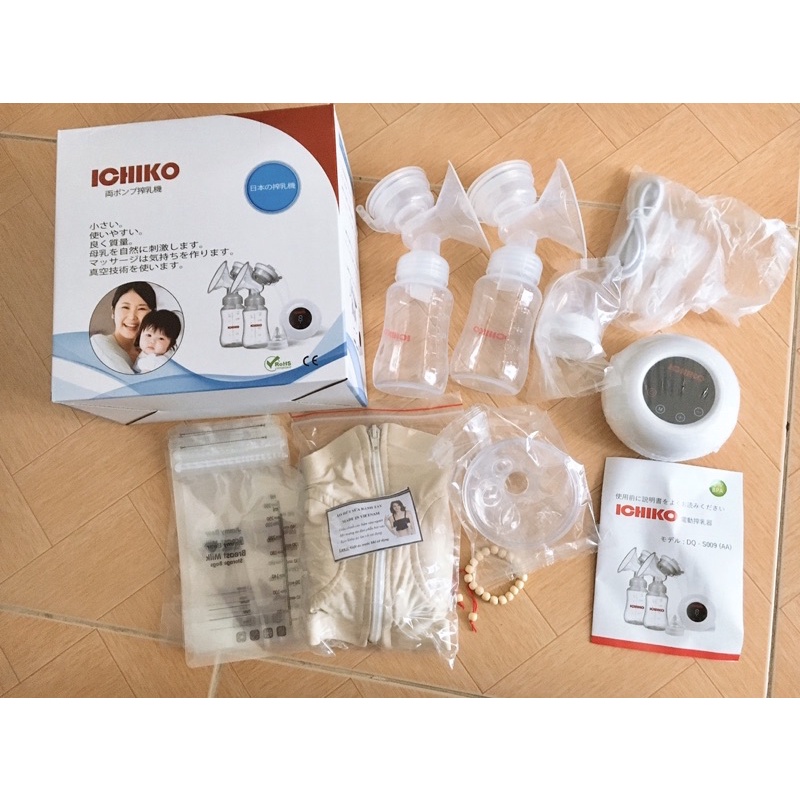 Máy hút sữa điện đôi ICHIKO M05 Nhật Bản (tặng 5 món quà sơ sinh) upass