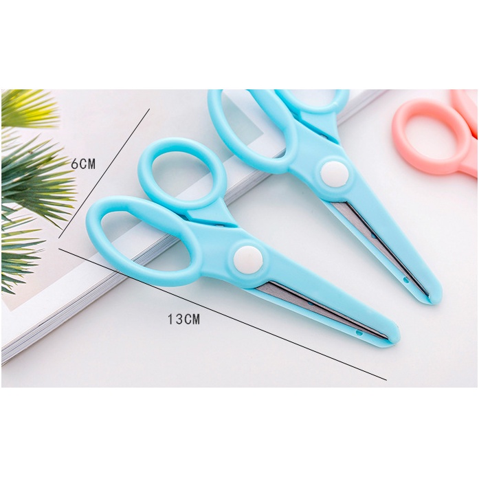 Kéo Cắt Giấy Thủ Công Màu Sắc Kẹo Ngọt Ngoài Gói Nhựa Cho An Toàn Danh Cho Học Sinh Làm DIY Đáng Yêu