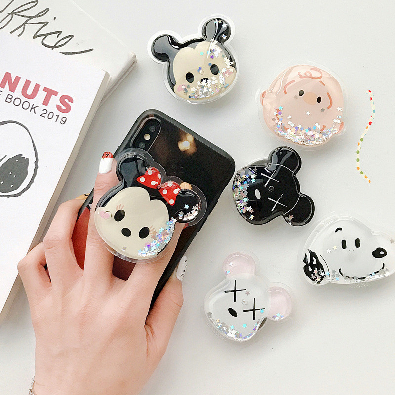 Giá đỡ điện thoại thiết kế hình chuột Mickey/ Kaws dễ thương tùy chọn