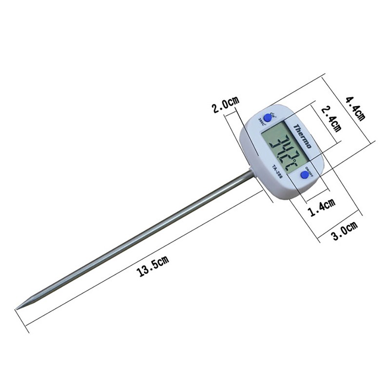 TA288 Nhiệt kế thực phẩm dạng kim Nhiệt kế thực phẩm nhà bếp Nhiệt kế sữa Nhiệt kế nước Nhiệt kế điện tử Nhiệt kế thực phẩm 180 "Vòng quay Nhiệt kế kỹ thuật số Lò nướng Thịt Đầu dò BBQ Nước ăn Dầu ăn Nhiệt kế nhà bếp TA288