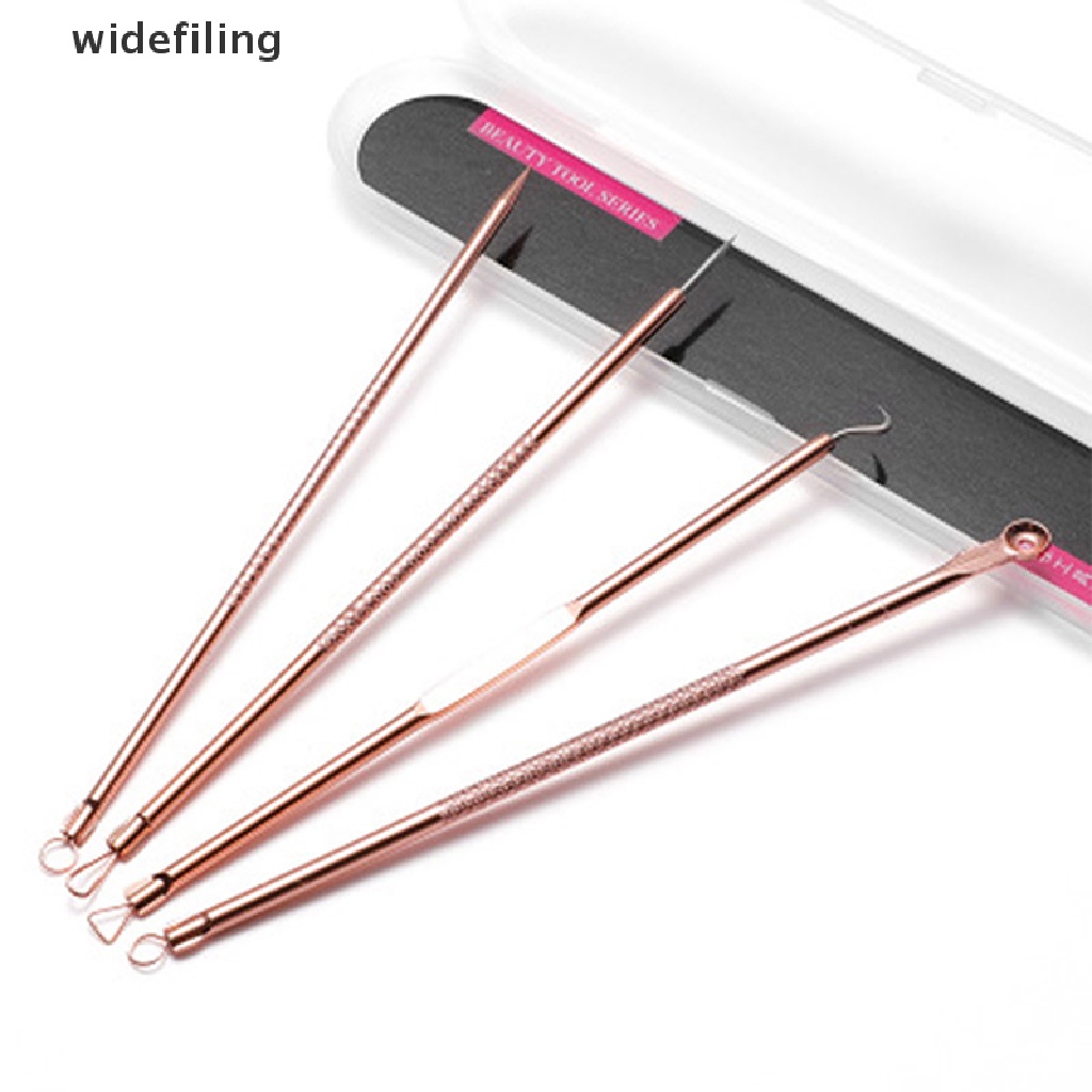 [Hàng mới về] Set 4 dụng cụ nặn mụn đầu đen không gây vết thâm chăm sóc da mặt tiện lợi