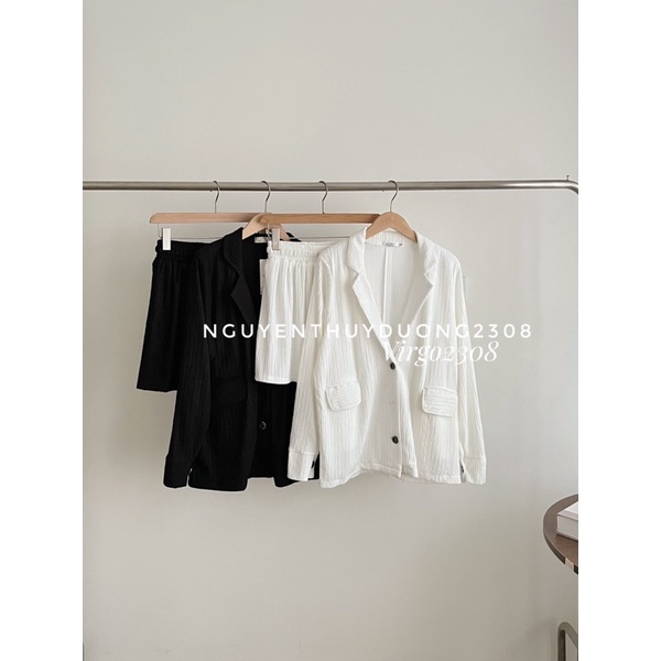 [NEW]SET ÁO BLAZER XỐP TĂM MIX QUẦN SOOC “DASINI SET” siêu xinh