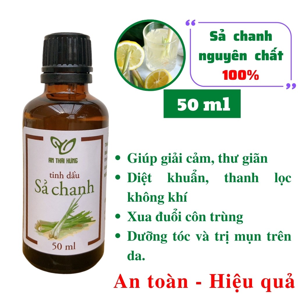 Tinh Dầu Thiên Nhiên An Thái Hưng - Hương Nhu, Quế, Sả Chanh - Nguyên Chất 100% / ad.tea