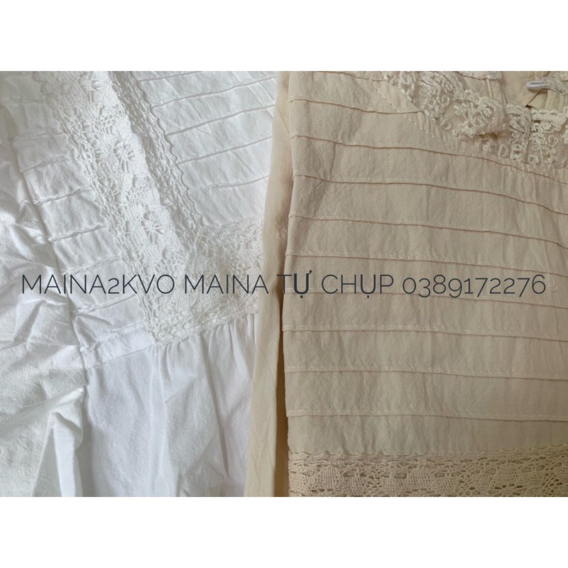 Áo babydoll viền ngang 2 màu tiểu thư