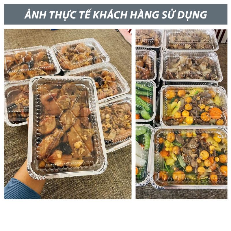 Combo 10 Khay Bạc Lót Nồi Chiên,Hình Chữ Nhật Size Đại